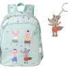 Mochila Mediana The Three Little Pigs + Llavero Lobo