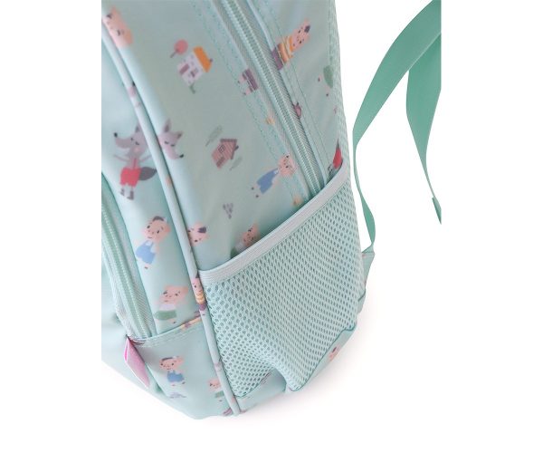 Mochila Mediana The Three Little Pigs + Llavero Lobo