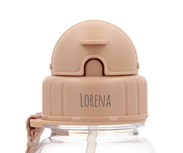 Botella tritán pajita Funny Letters