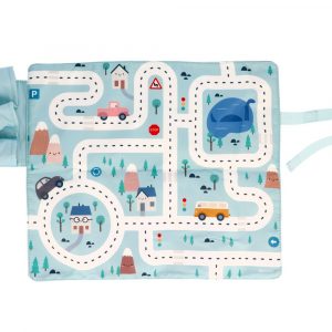 Juego Mantel con Circuito Azul + 3 mini coches