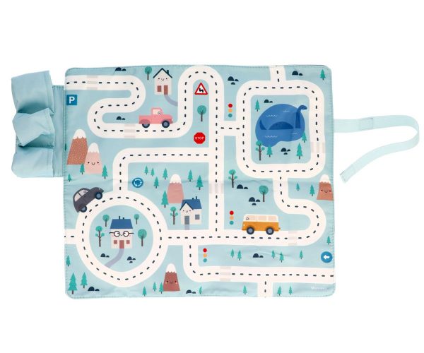 Juego Mantel con Circuito Azul + 3 mini coches