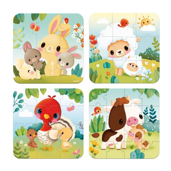 Puzzles evolutivos Animales de la granja