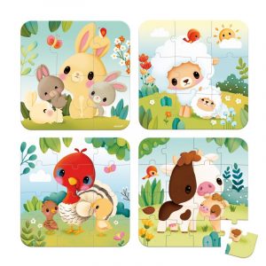 Puzzles evolutivos Animales de la granja