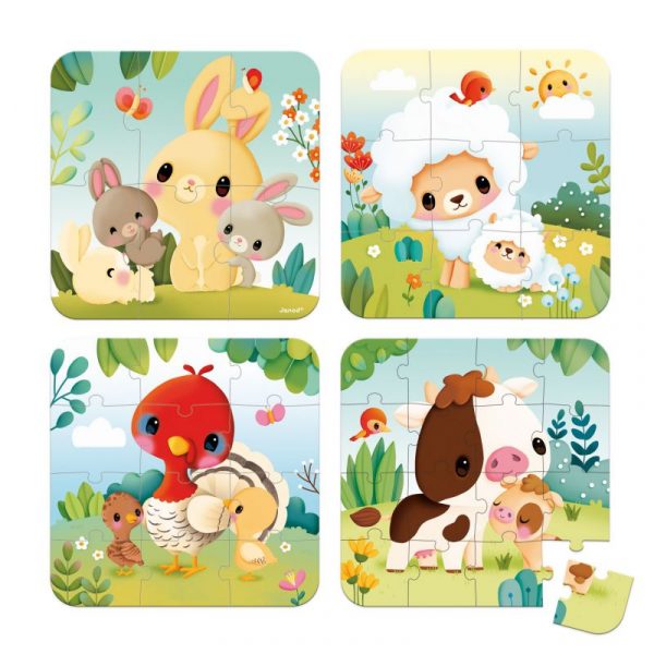 Puzzles evolutivos Animales de la granja