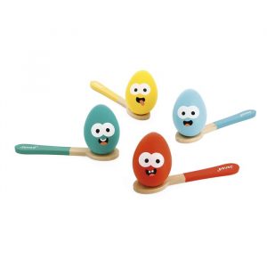 Carrera de cucharas y huevos
