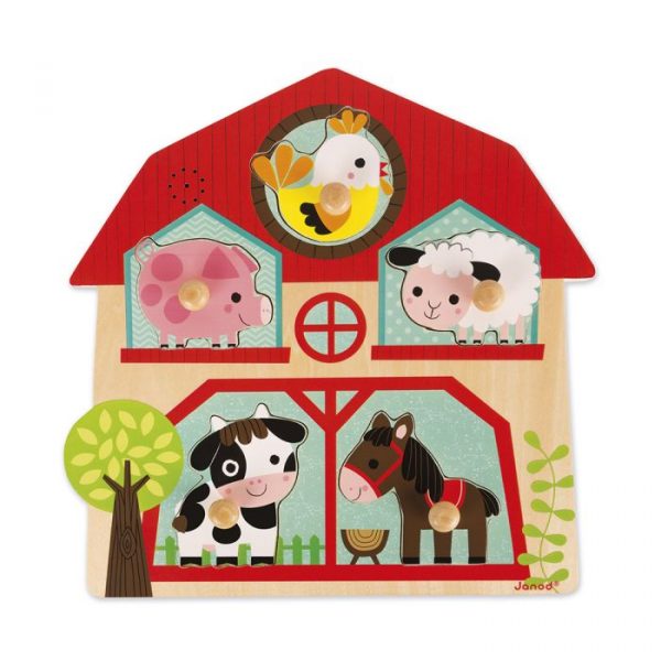 Puzzle encajable musical Animales de la granja