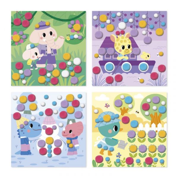 Mosaico de pompones
