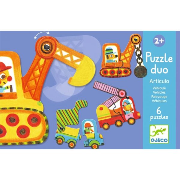 Puzzle dúo Vehículos articulados