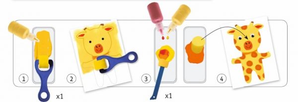 Pintura con esponja Las aventuras de los peluches