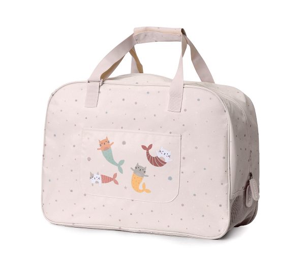 Bolso de Playa con Rejilla Mermaid Cats
