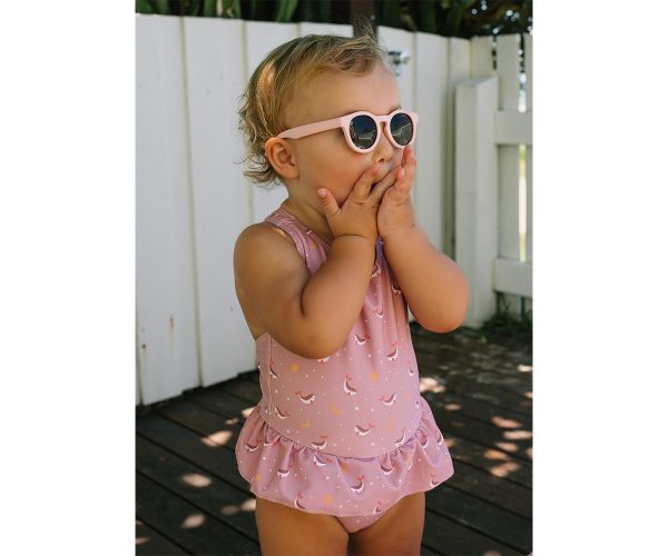 Bañador cruzado con volantes Whale Pink