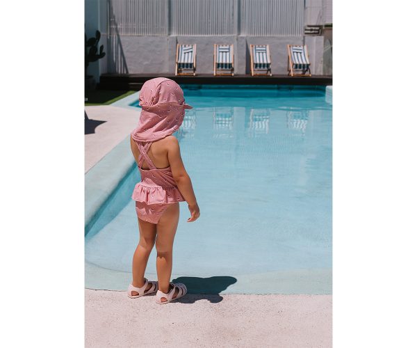 Bañador cruzado con volantes Whale Pink