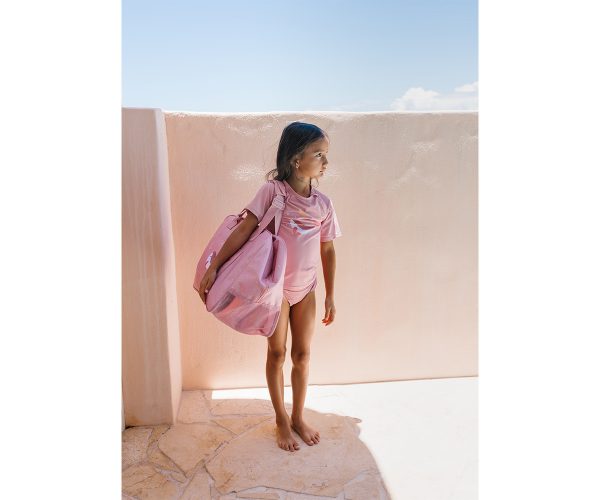 Bolso de Playa con Rejilla Whale Pink