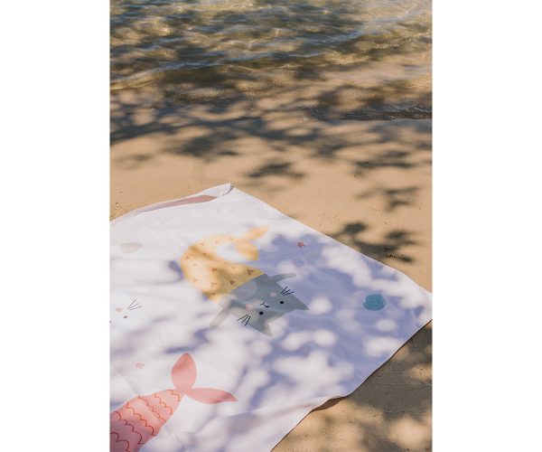 669454-1200x1000 Toalla Playa Microfibra Mermaid Cats