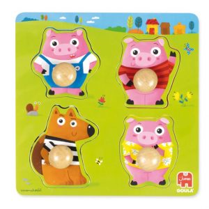Puzzle encajable Los 3 cerditos