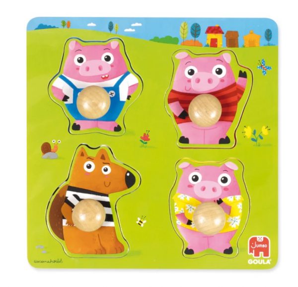 Puzzle encajable Los 3 cerditos