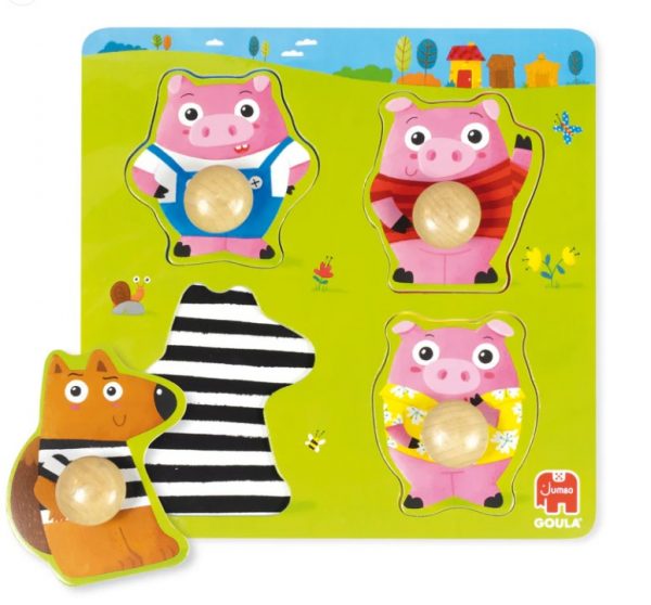 Puzzle encajable Los 3 cerditos
