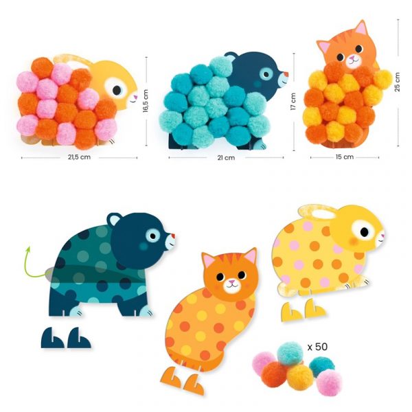 RA3A00008439-3 Collage pompones Animales y círculos