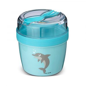 Caja Almuerzo grande con Tapa Refrigerante N'ice Cup Blue Dolphin