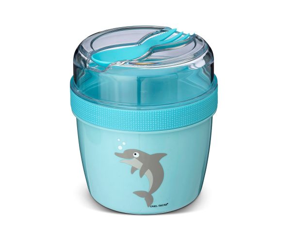 Caja Almuerzo grande con Tapa Refrigerante N'ice Cup Blue Dolphin