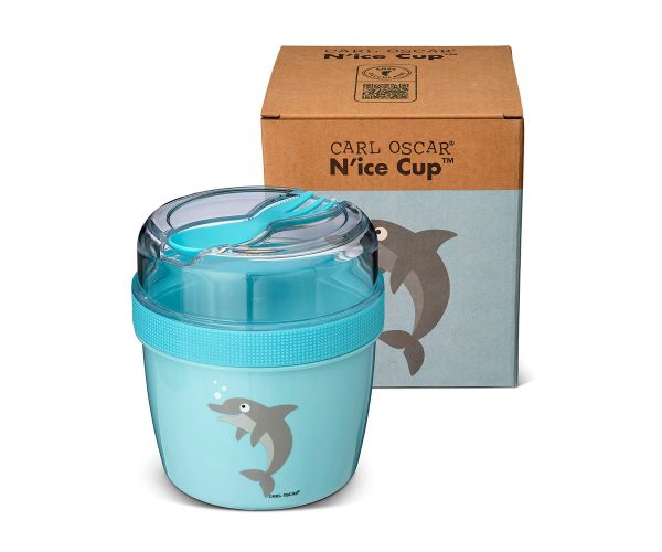 Caja Almuerzo grande con Tapa Refrigerante N'ice Cup Blue Dolphin