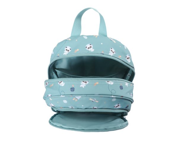 Mochila Mediana Pandas in space + Llavero panda