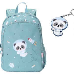 Mochila Mediana Pandas in space + Llavero panda
