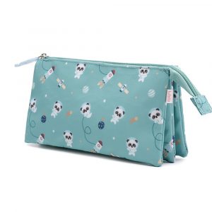 Estuche 3 compartimentos Pandas in Space