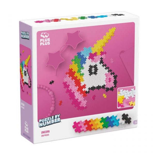 Plus-Plus Puzzle con números Unicornio 250pcs.