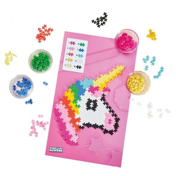 Plus-Plus Puzzle con números Unicornio 250pcs.
