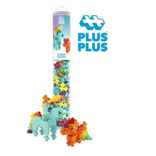 Tubo Plus-Plus Unicornio arcoiris 100pcs.
