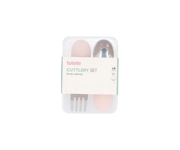 Cubiertos de Aprendizade Nude Rose