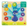 Puzzle encajable Colores Pavo real