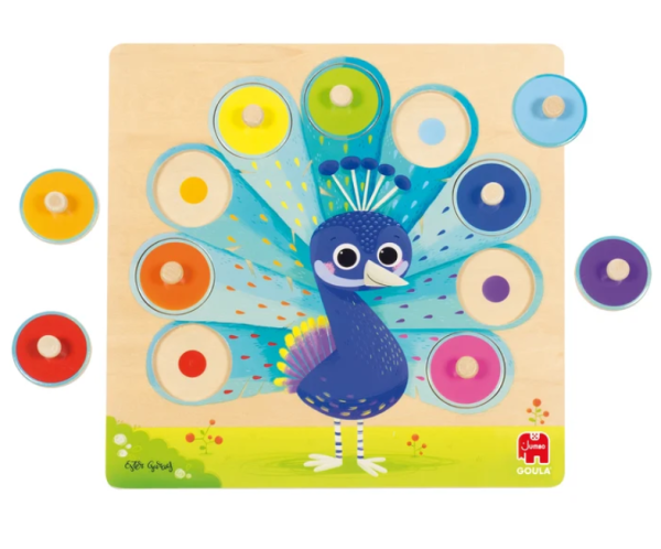 Puzzle encajable Colores Pavo real